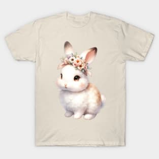 Adorable Baby Rabbit  Boho Babies A Whimsical Watercolor Gathering T-Shirt